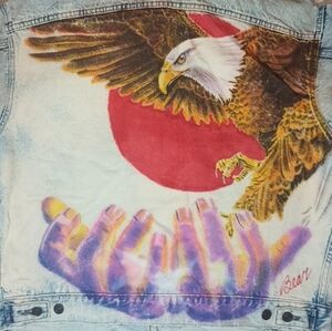 International Denim Vintage Handpainted Jacket